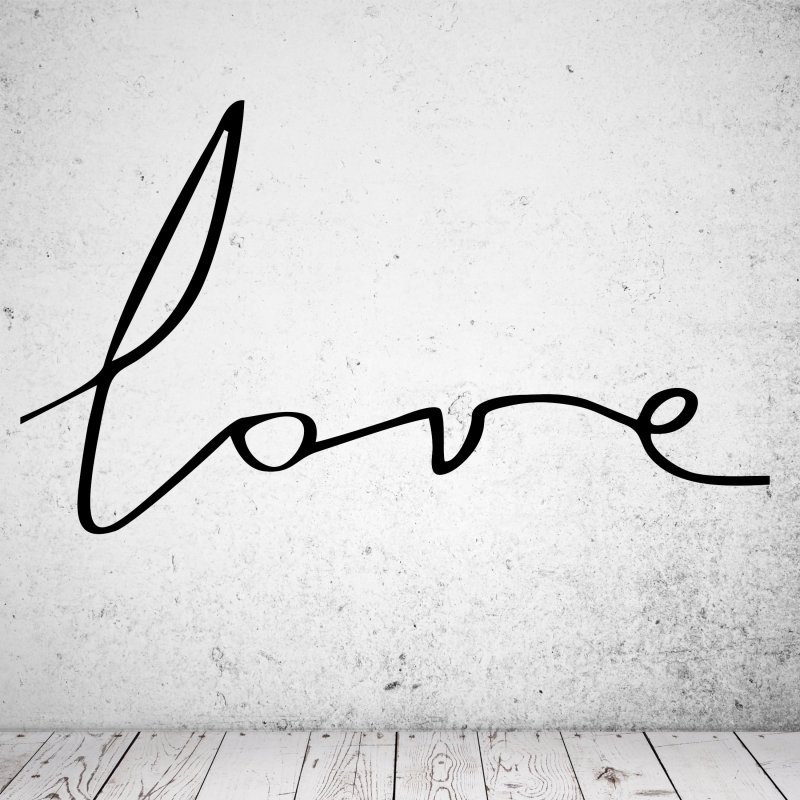 Preview: 46206 Love Schriftzug Wandaufkleber